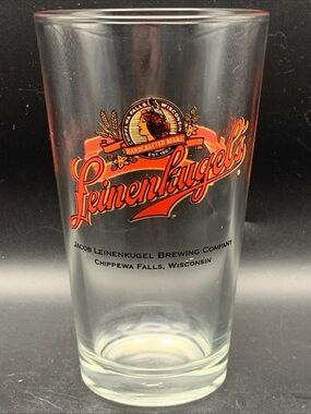 Pre Owned Jacob Leinenkugel Brewing Pint Beer Glass Chippewa Falls Wisconsin